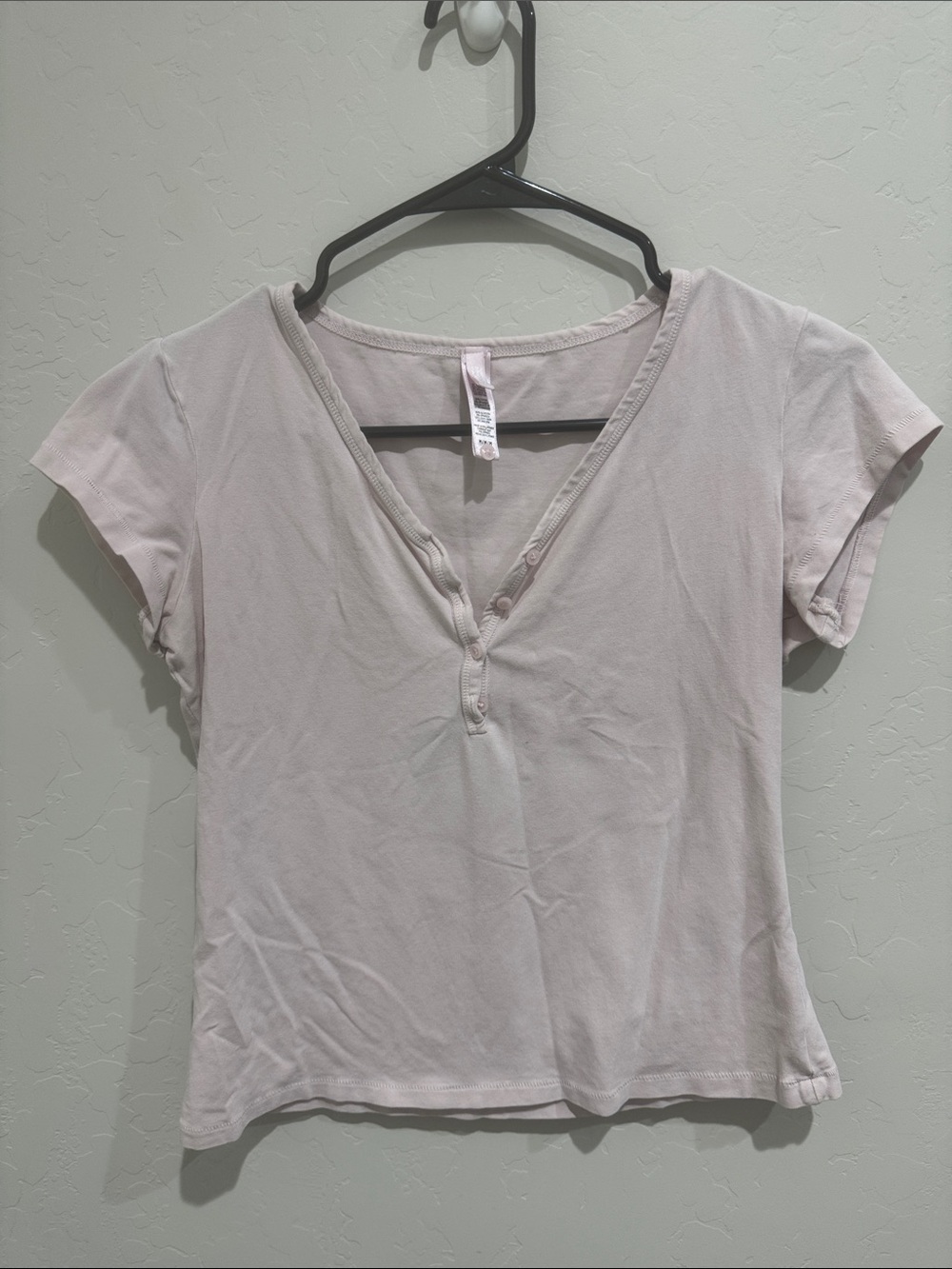 Skims Short Sleeve Henley Top